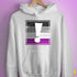 Asexual Pride Flag Exclamation Point Hoodie - White